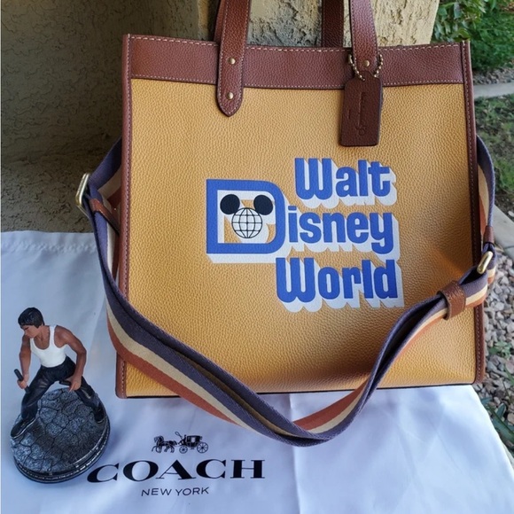 Disney X Coach Field Tote With Walt Disney World Motif limited edition NWT